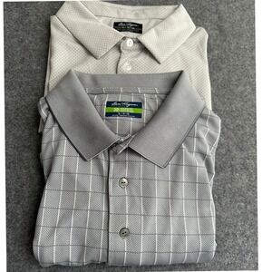 Lot of 2 NWT Ben Hogan Performance Golf Polo Shirts XL Gray Athleisure Classic